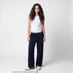 Jogging large en maille bleu marine