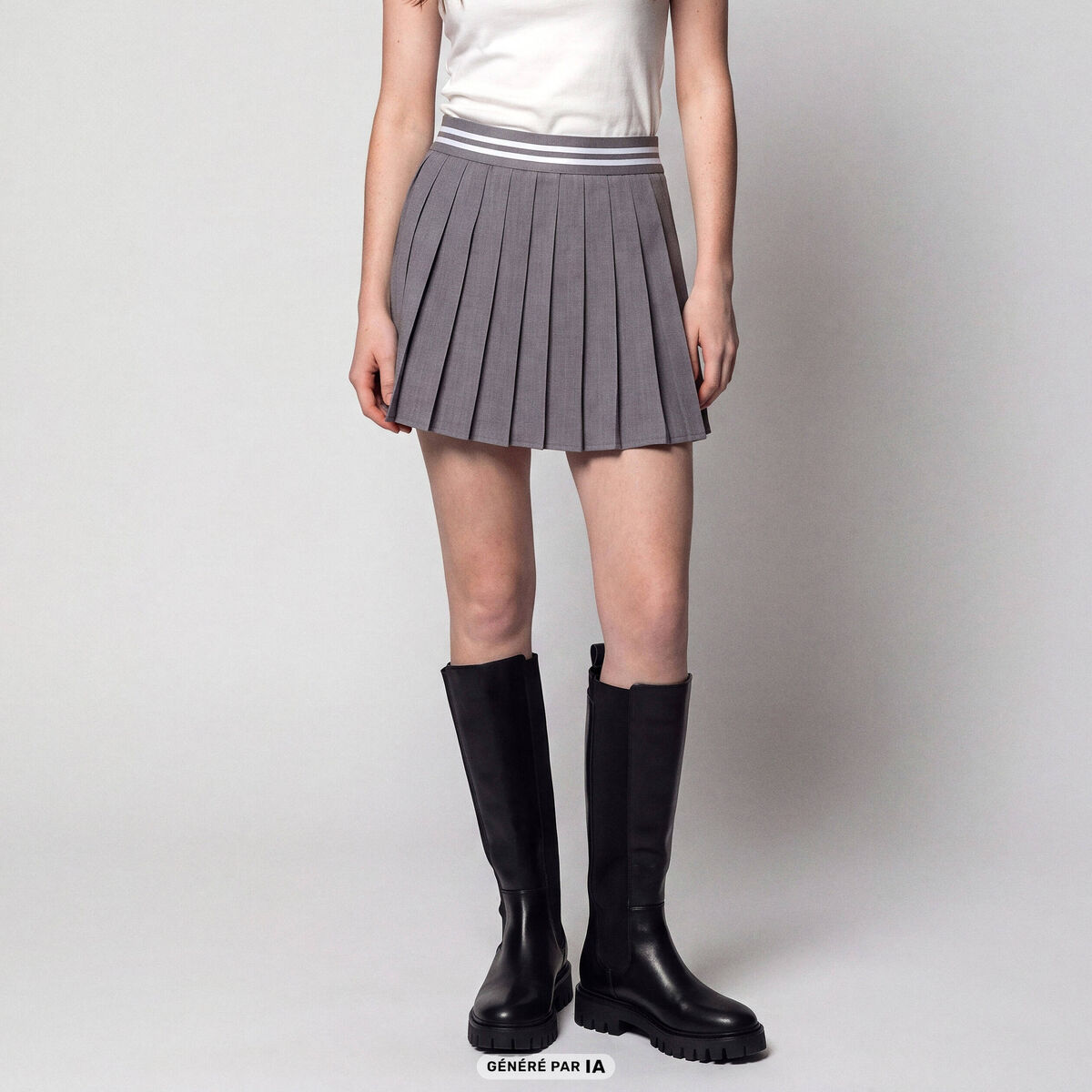 Jupe gris fonc&eacute;