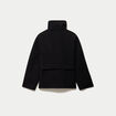 Manteau droit court col montant noir