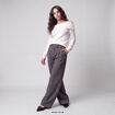 Pantalon coupe large taille standard gris anthracite
