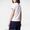 T-shirt ajust&eacute; col rond manches courtes blanc