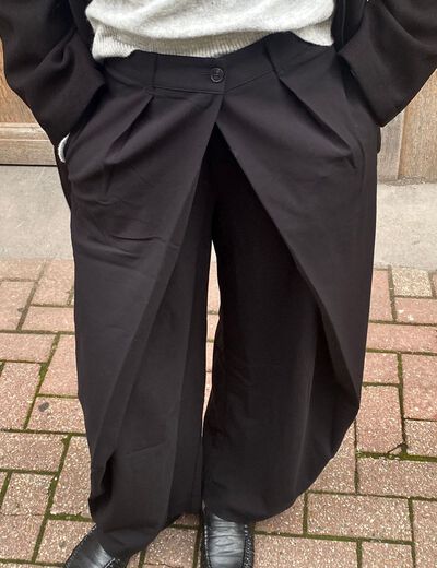 Pantalon coupe large noir