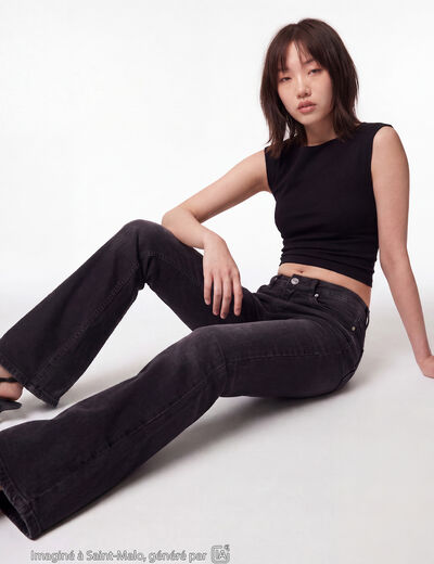 Jean Zoe bootcut taille basse denim noir