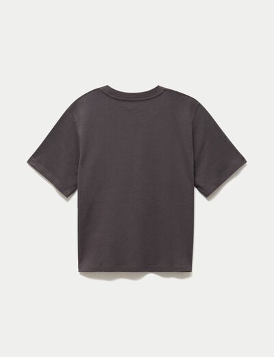 T-shirt col rond manches courtes noir