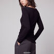 T-shirt droit manches longues noir