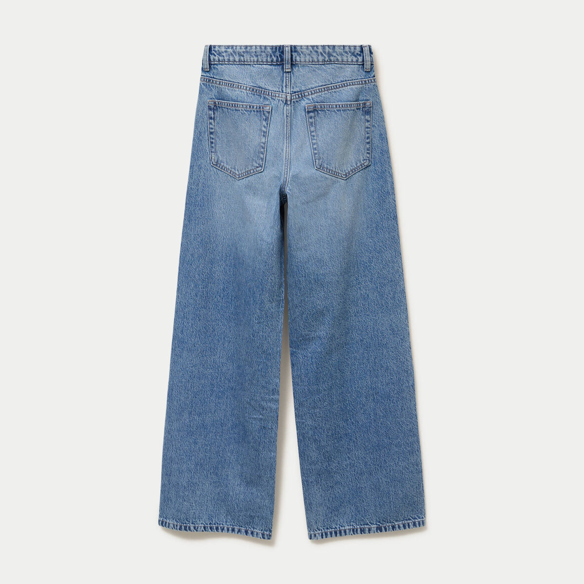 Jean Lenny wide leg taille standard denim double stone