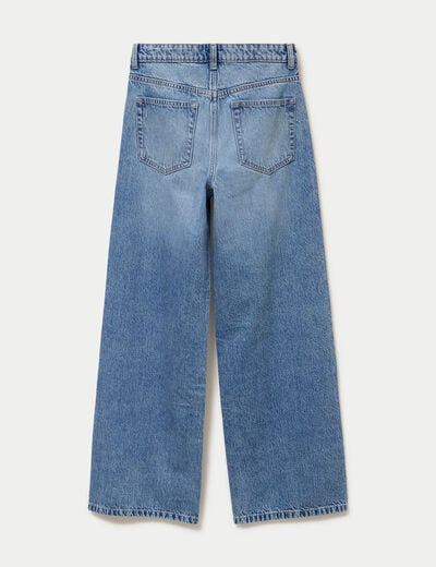 Jean Lenny wide leg taille standard denim double stone