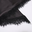 Foulard dentelle effet satin&eacute; noir
