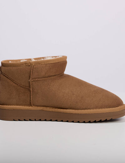 Chaussures aspect daim orange fonc&eacute;