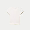 T-shirt ajust&eacute; col rond manches courtes ecru
