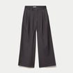 Pantalon coupe large taille standard gris anthracite