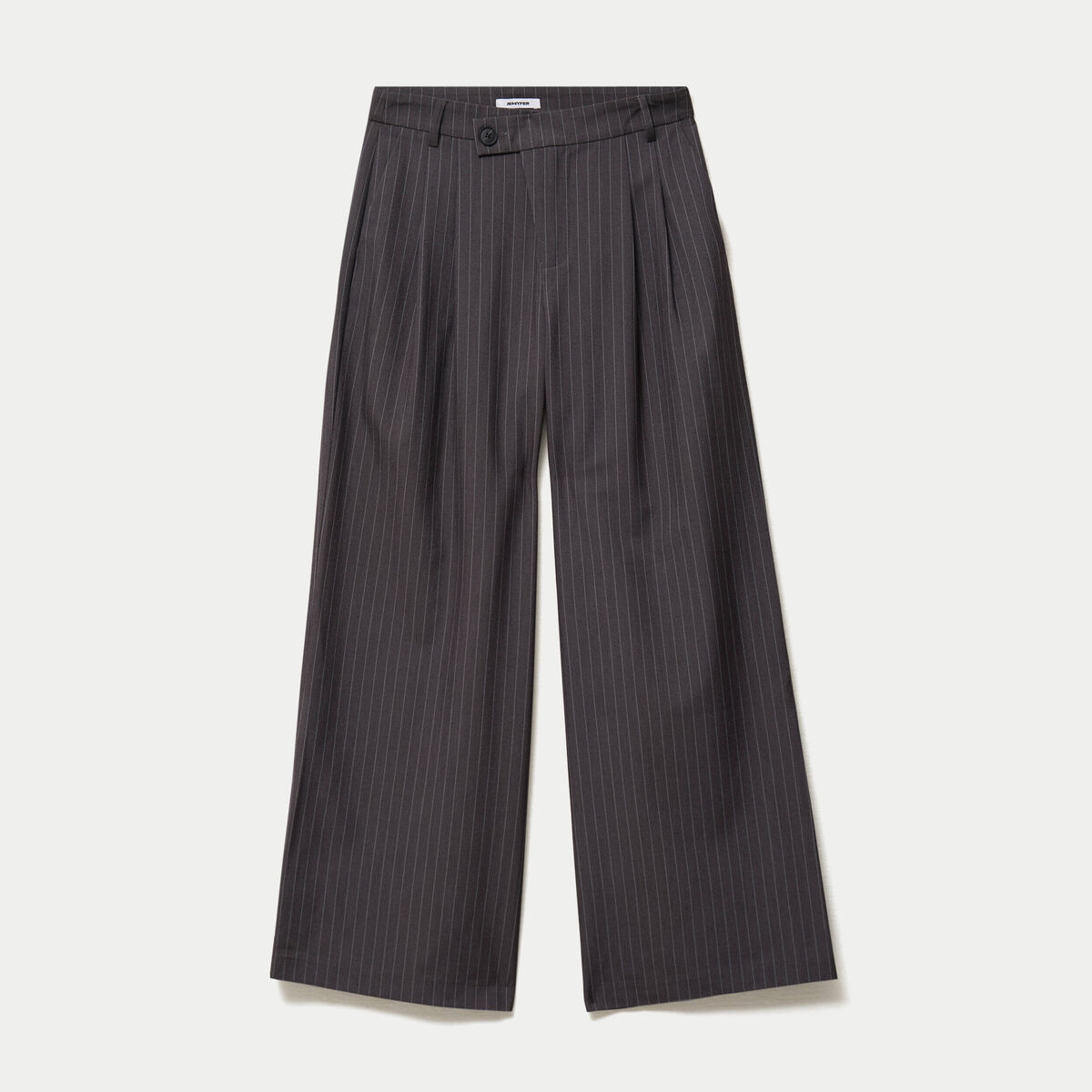 Pantalon coupe large taille standard gris anthracite