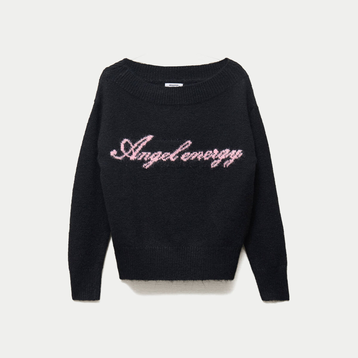 Pull col rond manches longues gris