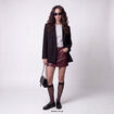 Veste col tailleur manches longues noir