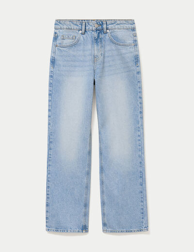 Jean Tom regular taille haute denim bleach