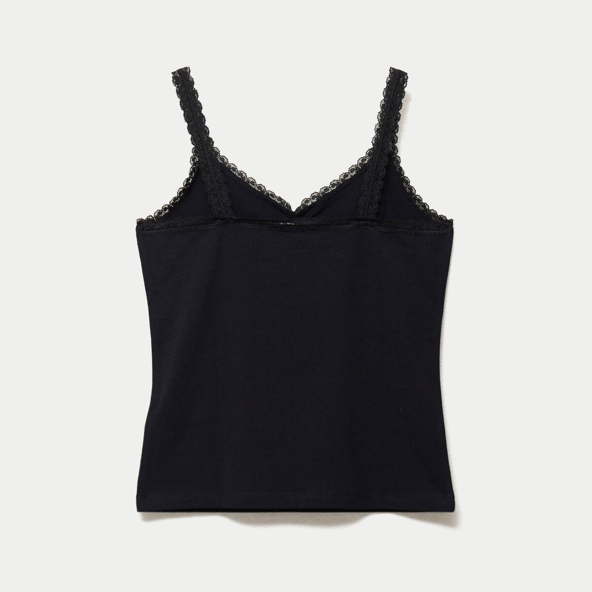 D&eacute;bardeur ajust&eacute; d&eacute;collet&eacute; dentelle noir
