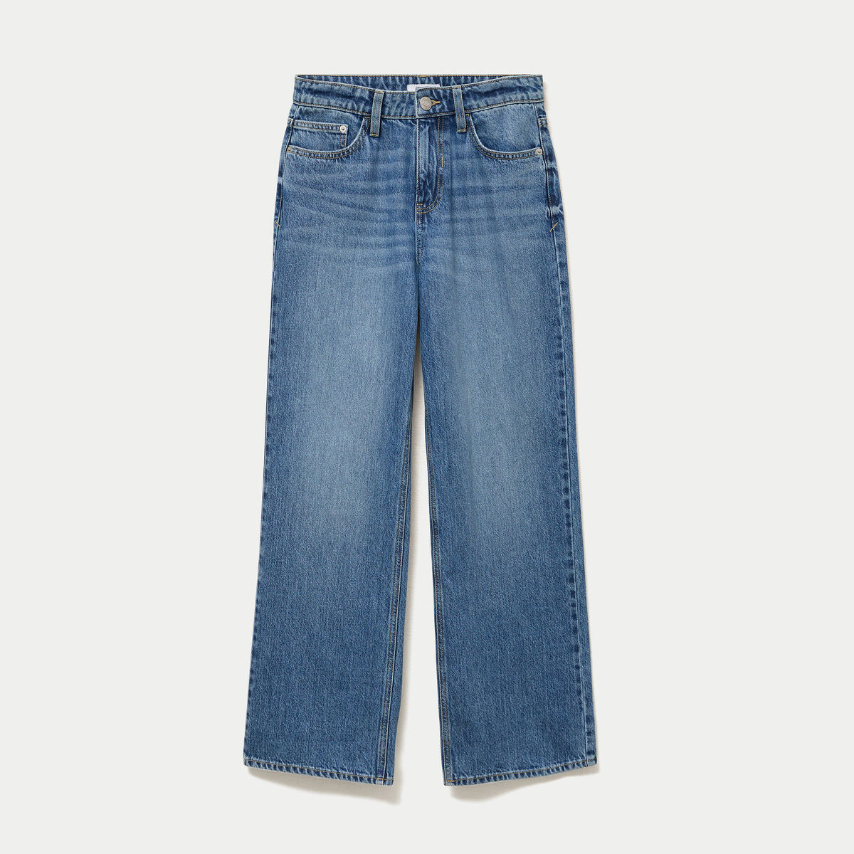 Jean Lenny wide leg taille standard denim double stone