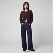 Jean Lenny wide leg taille standard denim brut