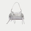 Sac &agrave; main gris argent
