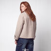 Caban oversize court col montant beige
