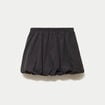 Jupe courte ample effet boule noir
