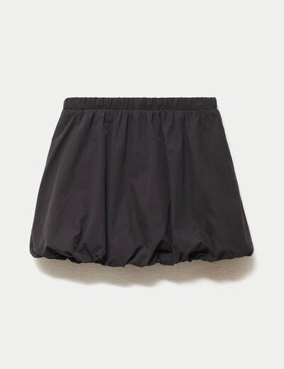 Jupe courte ample effet boule noir