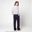 Sweat oversize cropped col bateau gris clair