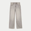 Jean wide leg taille standard denim gris ado