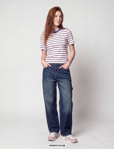 Jean Max loose taille standard denim blue black