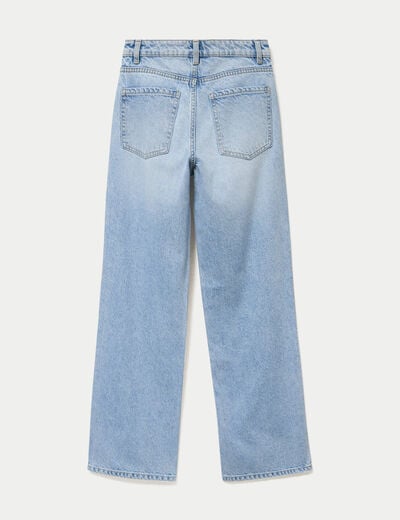 Jean Tom regular taille haute denim bleach
