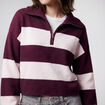 Pull col camionneur manches longues bordeaux