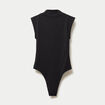 Body ajust&eacute; sans manches col bateau noir ado