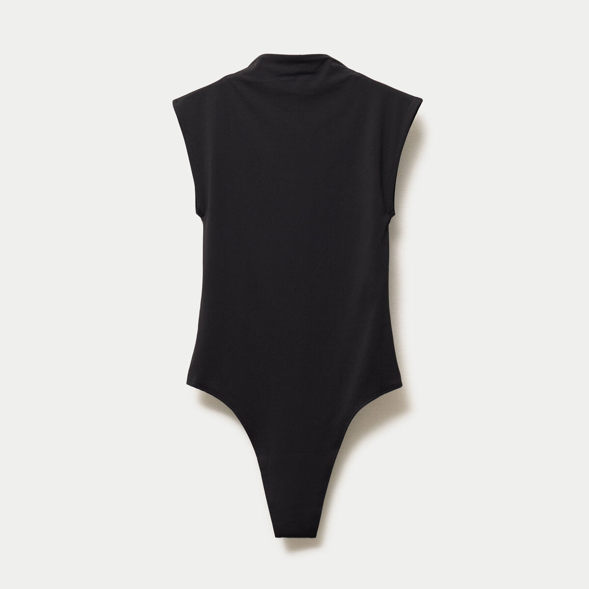 Body ajust&eacute; sans manches col bateau noir ado
