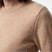 Pull col rond manches courtes beige