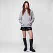 Short taille haute en similicuir noir