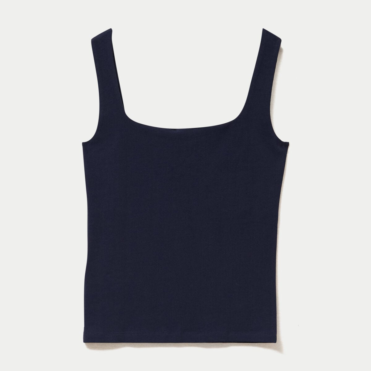 D&eacute;bardeur ajust&eacute; col carr&eacute; bleu marine