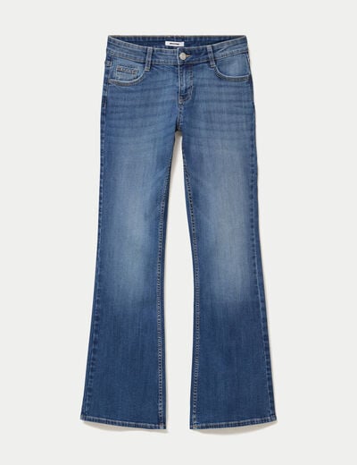Jean bootcut taille basse denim double stone ado