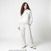 Jogging large en maille ecru