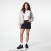 Jupe-short courte en jean denim noir