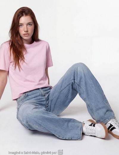 Jean wide leg taille basse denim double stone ado
