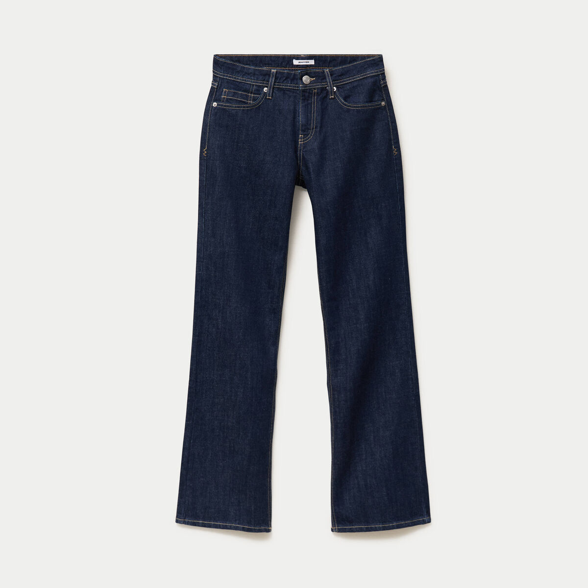 Jean regular taille basse denim brut ado