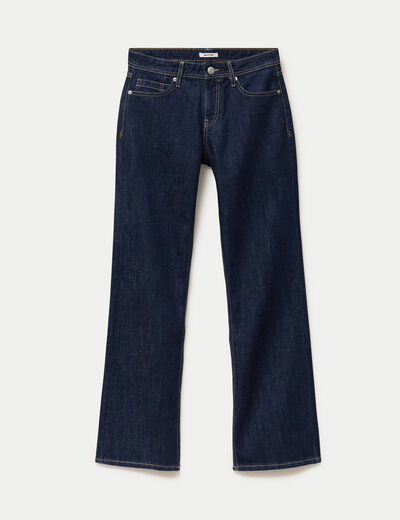 Jean regular taille basse denim brut ado