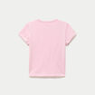 T-shirt ajust&eacute; col rond manches courtes rose ado