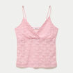 Top ajust&eacute; d&eacute;collet&eacute; sans manches rose ado