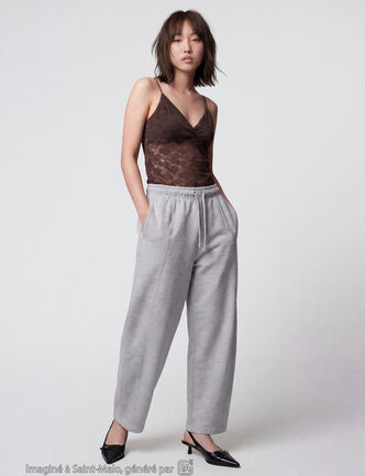 Jogging coupe ample taille standard gris clair