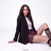 Veste col tailleur manches longues noir