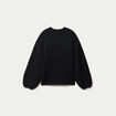 Pull oversize col rond manches longues noir