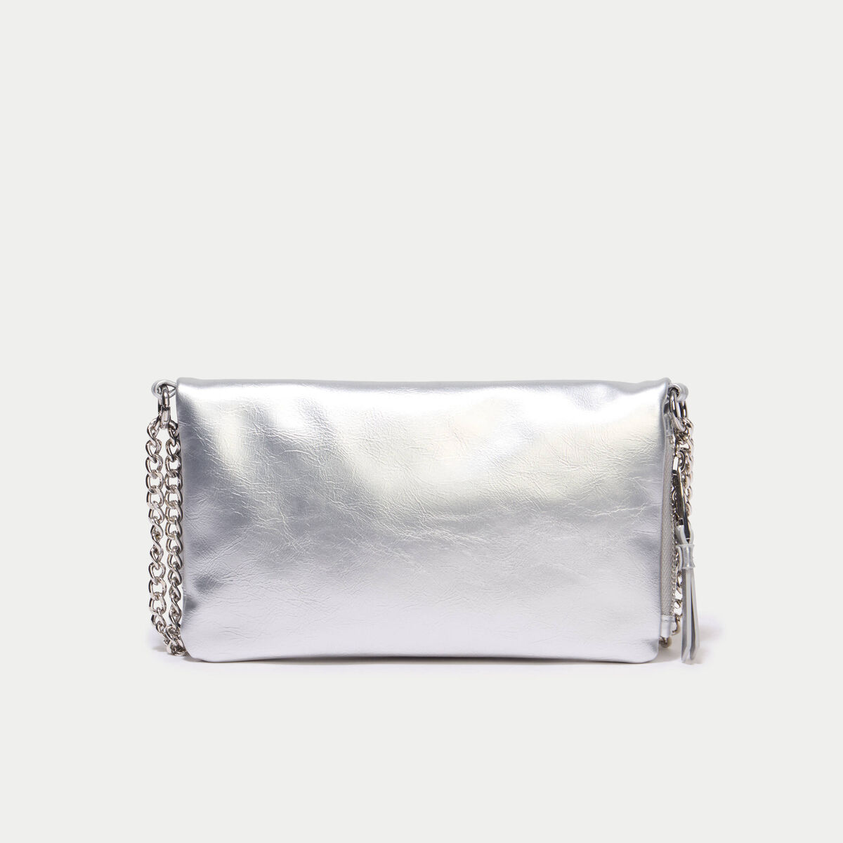 Sac avec cha&icirc;ne gris argent ado