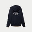 Sweat &agrave; capuche manches longues bleu marine