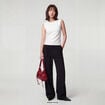 Pantalon flare stretch taille standard noir